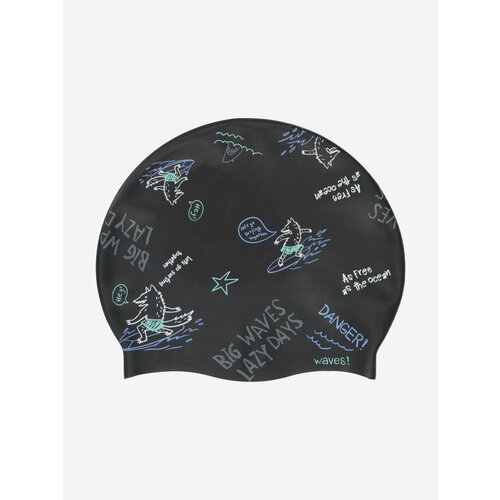 фото Шапочка для плавания детская joss kids' swim cap, a5n2vtyokz, black, размер 52-54