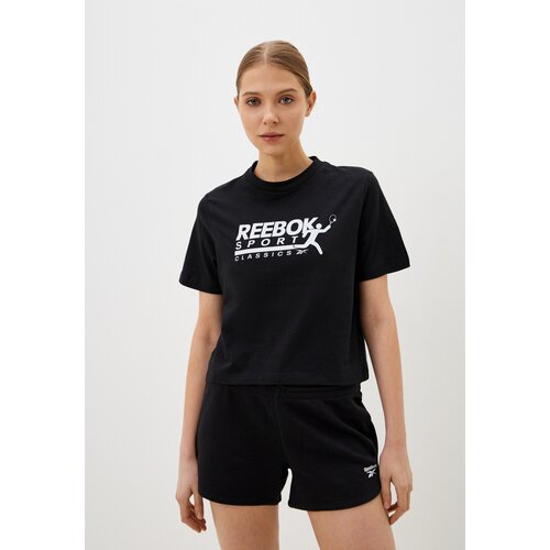 фото Футболка reebok court sport graphic tee, размер s, черный