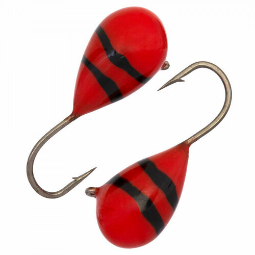 фото Капля с ушком d 5,5 мм вес 2,5 гр обмазка красная-винт 10 шт condor