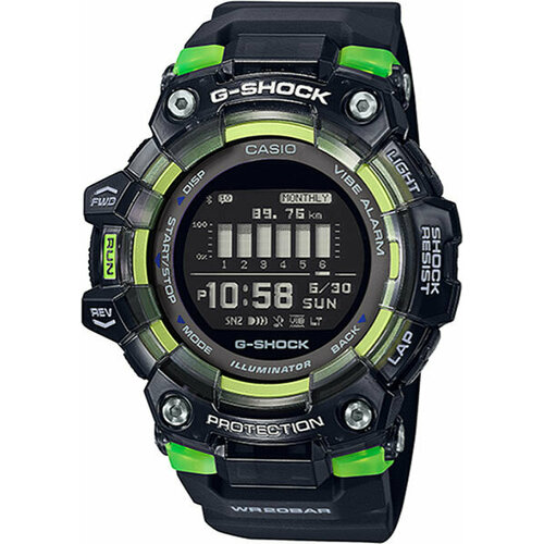 фото Наручные часы casio g-shock gbd-100sm-1, черный, зеленый