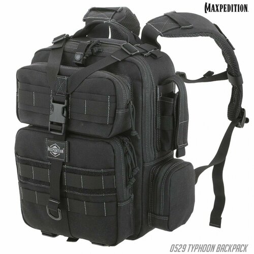 фото Тактический мужской рюкзак maxpedition typhoon backpack (черный)