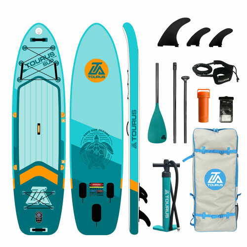 фото Надувная серфинг доска sup board tourus 10.6 ts-mg02 2023 (320х81х15 см) с рюкзаком, веслом, насосом и страховочным лишем