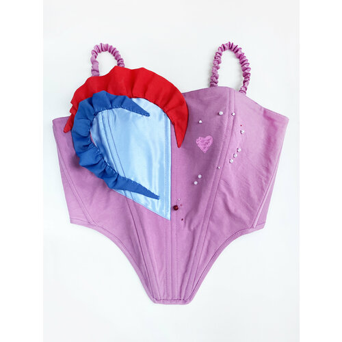 фото Корсет, размер m-l, розовый, голубой y u l i a k o s t e n k o corsets