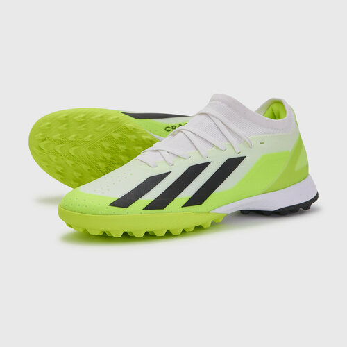 фото Шиповки adidas, размер 44 ru (28 см стопа), зеленый, белый