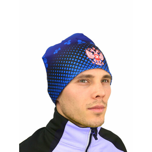 фото Шапка easy ski спортивная шапка, размер m, синий, красный