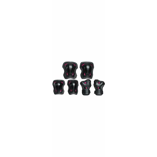 фото Комплект защиты rollerblade 2021 skate gear w 3 pack black/raspberry (us:l)