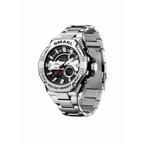 фото Наручные часы smael sm8090silver, серебряный, черный