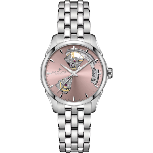 фото Наручные часы hamilton jazzmaster h32215170, серебряный, розовый