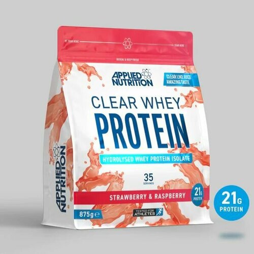 фото Протеин applied nutrition clear whey protein клубника и малина 875 гр