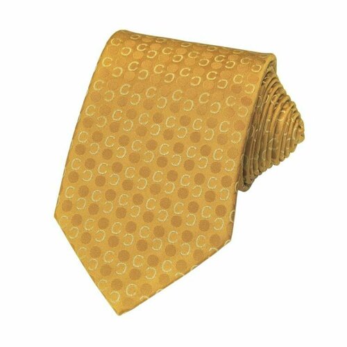 фото Галстук celine, натуральный шелк, для мужчин, горчичный, желтый