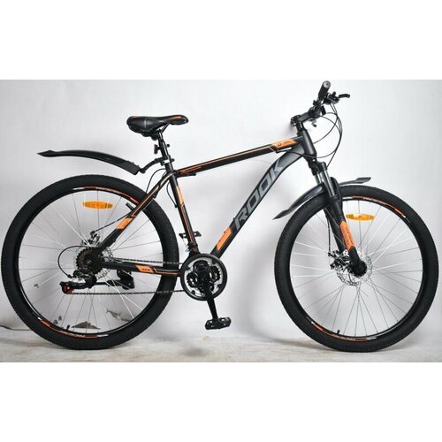 фото Велосипед 27.5 rook ms270d (disk) (21-ск.) черный/оранжевый (рама 19)
