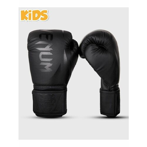 фото Перчатки боксерские детские venum challenger 2.0 kids black/black (6 унций)