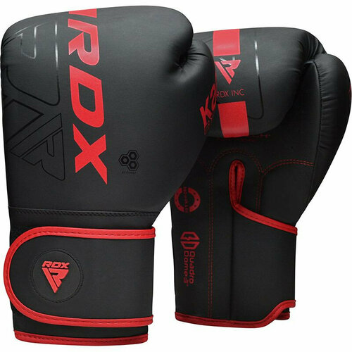 фото Боксерские перчатки rdx f6 10oz черный/красный матовый