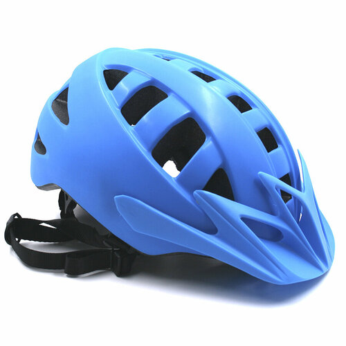 фото Шлем велосипедный защитный stels ma-5 (out-mold) размер m голубой