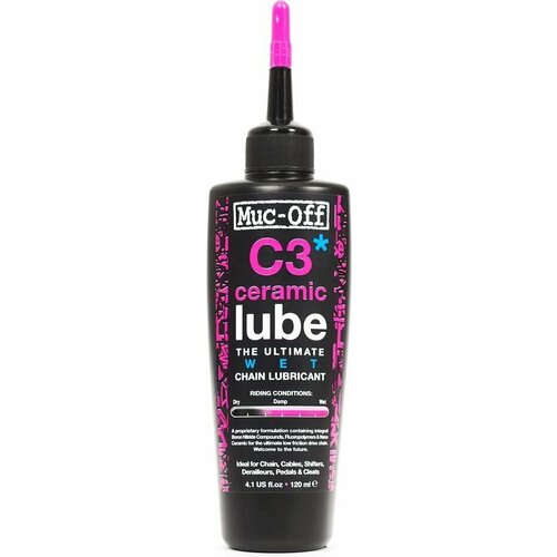 фото Смазка для цепи muc-off c3 wet ceramic lube 120ml (смазка для цепи muc-off'18 c3 wet ceramic lube 120мл, 870)