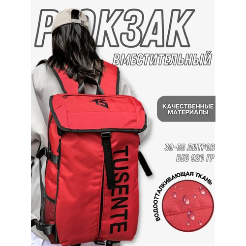 фото Большой спортивный рюкзак для мяча красного цвета tnpsg