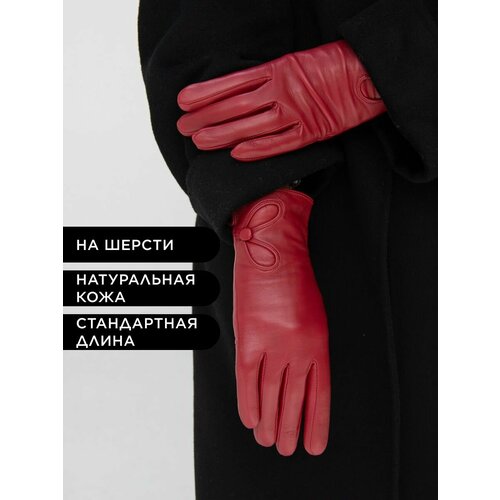 фото Перчатки farella, размер 6.5, красный