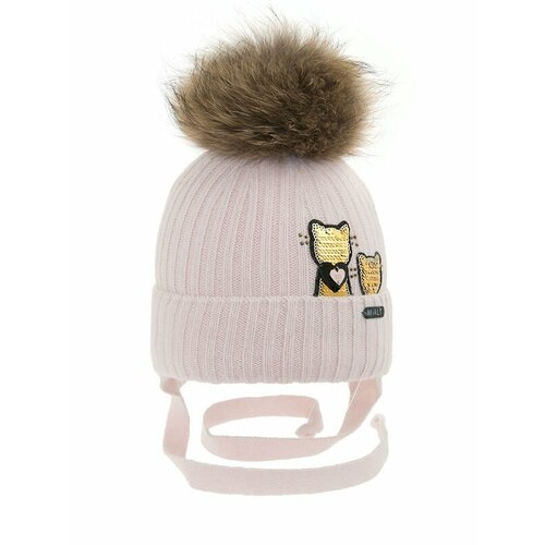 фото Шапка mialt, размер 48-50, розовый
