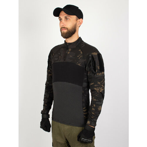 фото Рубашка тактическая kamukamu камуфляж mtp black / combat shirt mtp black (размер: 54, рост: 176-182, размер производителя: 3xl)
