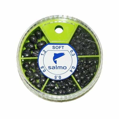 фото Грузила salmo дробь soft, набор №1, 5 секций, 0.3-1.2 г, 60 г (комплект из 5 шт)