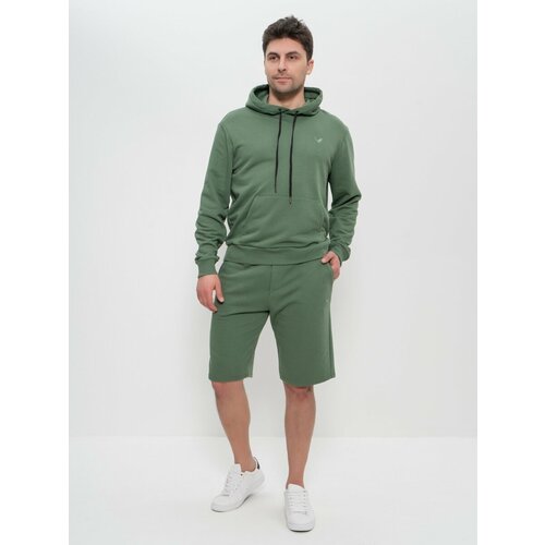 фото Костюм cleo, брюки, спортивный стиль, полуприлегающий силуэт, размер 58, зеленый