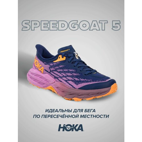 фото Кроссовки hoka, полнота b, размер us7.5b/uk6/eu39 1/3/jpn24.5, фиолетовый, синий