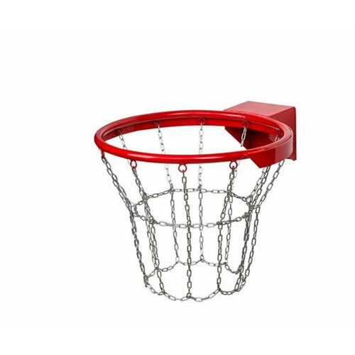 фото Сетка б/б цепь 4sc-gr для баскетбольного кольца №7 и №5 антивандальная, на 12 посадочных мест hawk