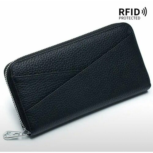 фото Кошелек wallet-4-black, фактура зернистая, черный bgt