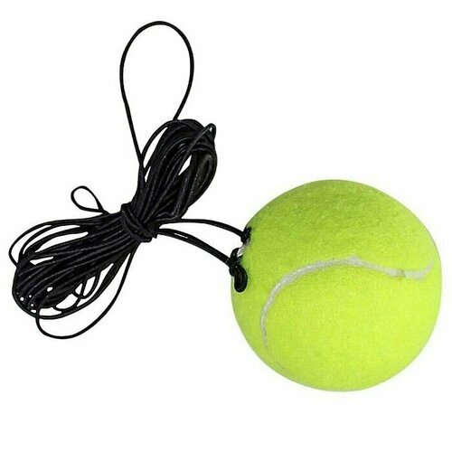 фото Мяч для тенниса sportex на эластичном шнурке (желтый/черный)