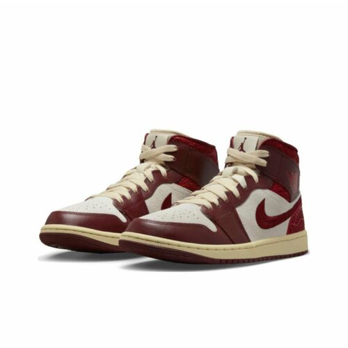 фото Кроссовки nike air jordan 1 mid, размер 43 eu, черный, бордовый