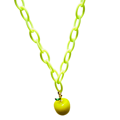 фото Колье "apple", длина 50 см., желтый my lollipop