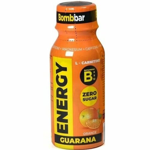 фото L-карнитин жидкий bombbar shot energy l-carnitine guarana 100 мл, апельсин