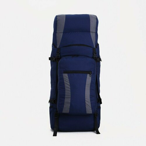 фото Рюкзак туристический, 120 л, отдел на шнурке, наружный карман, 2 боковые сетки, цвет синий/серый taif