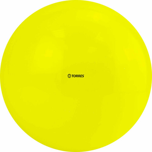 фото Мяч для художественной гимнастики однотонный "torres", арт. ag-15-06, диам. 15 см, пвх, желтый