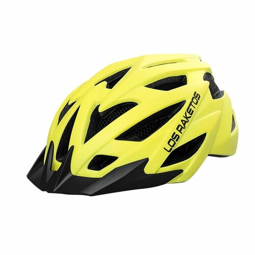 фото Los raketos велосипедный шлем rapid fluo yellow l-xl (58-61) арт 47427