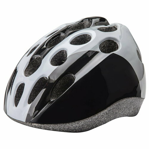 фото Шлем велосипедный защитный stels hb5-3_d (out mold) размер m черно-бело-серый