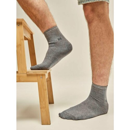 фото Мужские носки ромашки классика, 6 пар, размер 42-48, серый