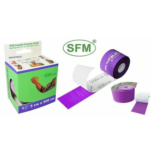 фото Тейп sfm-plaster фиолетовый 5см*5м xindin