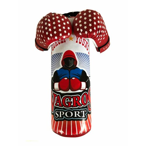 фото Набор боксерский vagrossport "юный боксер", мешок боксерский, пара боксерских перчаток (rs500со)
