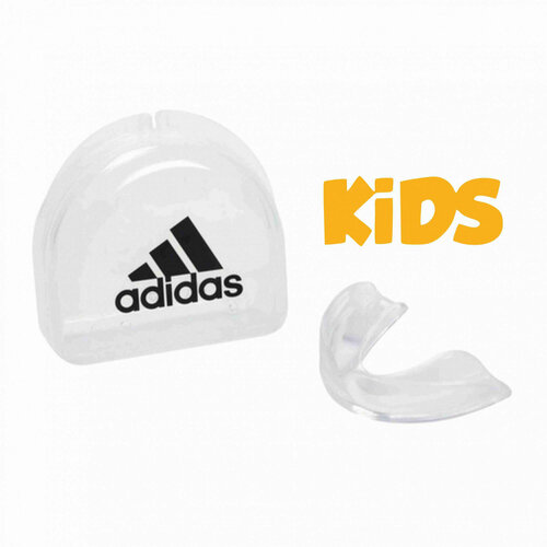 фото Adibp093 капа одночелюстная single mouth guard thermo flexible прозрачная (размер junior) - adidas