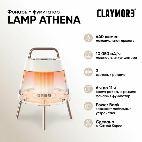фото Фонарь кемпинговый противомоскитный claymore lamp athena цв. white