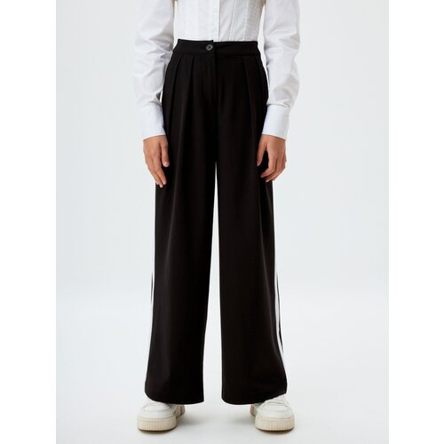 фото Школьные брюки sela, размер 152, черный