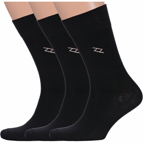 фото Носки para socks, 3 пары, размер 27-29, черный