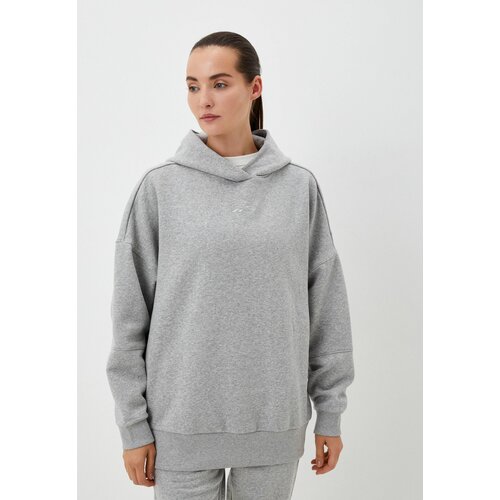 фото Толстовка reebok reebok lux oversized hoodie, карманы, размер xs, серый