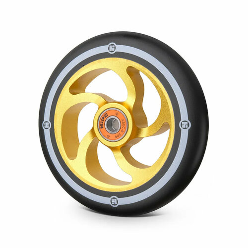 фото Колесо для трюкового самоката hipe 5f литое 120x24 gold/black