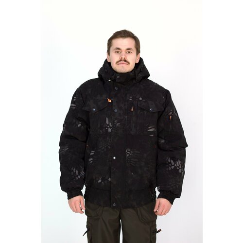 фото Зимняя мужская куртка idcompany "егерь" для охоты, рыбалки и активного отдыха черный питон 46 размер