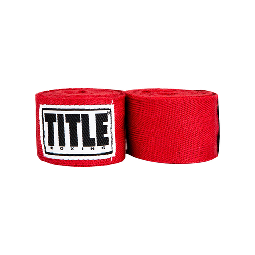 фото Боксерские бинты title boxing traditional weave 180" red (one size)