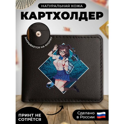 фото Визитница russian handmade kup003, натуральная кожа, 6 карманов для карт, черный