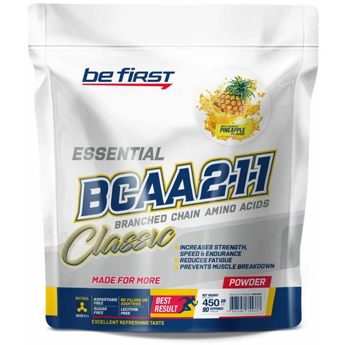 фото Be first bcaa 2:1:1 powder (450 гр) (ананас) be-first