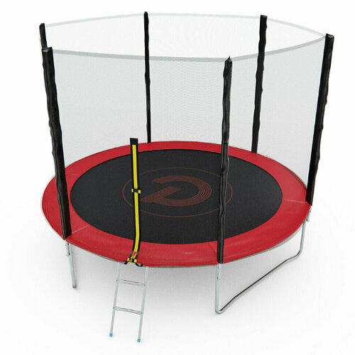 фото Батут с сеткой dfc pelpo 10ft с лестницей, red